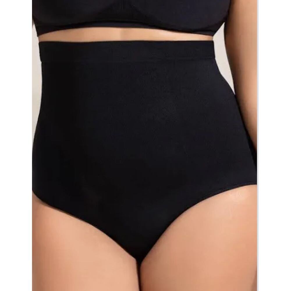 Empetua All Day Every Day High-Waisted Shaper Panty Black Medium Large New